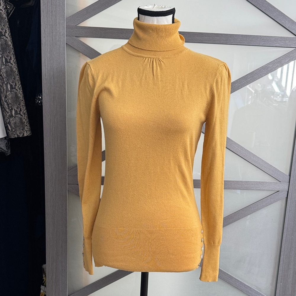 Mustard Yellow Turtleneck Sweater